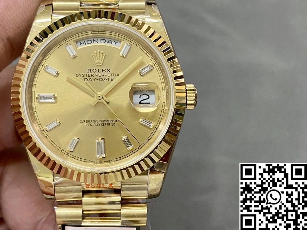 Day QF Rolex M228348rbr-0002 Tungsten Dial Steel Factory Gold v5 Date 0413